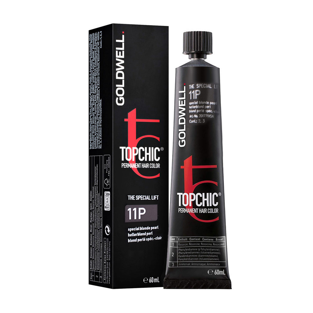 Стійка професійна фарба для волосся Goldwell Topchic Permanent Hair Color 11P Special Blonde Pearl, 60 мл
